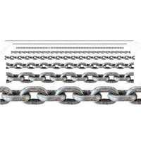 Short Link Chain - Alloy Metal, Galvanized Silver , Flexible Design For Lifting, Transport, And Lashing In Agriculture And Forestry Applications