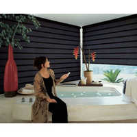 Motorized Blinds - Aluminum Material, Customizable Dimensions, Black Color | Ac Motor Type, Low Power Consumption, 1 Year Warranty