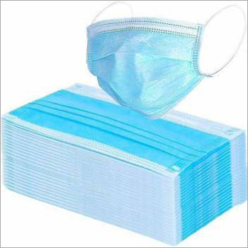 Surgical Face Mask - Non Woven Material Rectangle Shape Sky Blue Color | Disposable Design Lightweight Texture Skin-Friendly