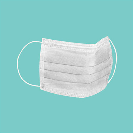 3 Layer Surgical Face Mask - Non Woven Rectangle Shape White Color | Tear Resistant Disposable Barrier Against Particulate Impurities