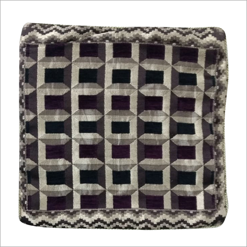 Designer Cushion Cover - Fabric Blend, Square Shape, Black-White-Grey Color | Washable, Printed Pattern, Ideal for Home and Hotel Use