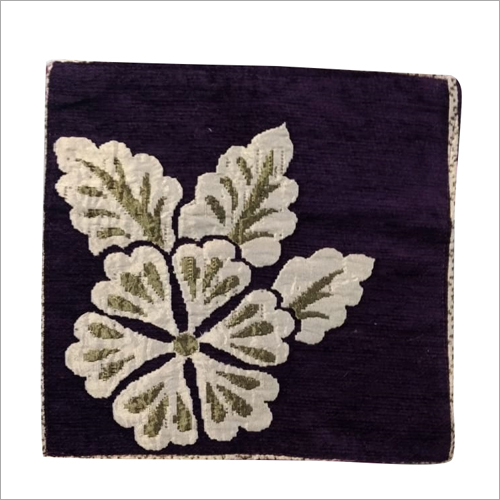 Fancy Cushion Cover - Square Shape, Customizable Size and Design | Purple-White Printed, Washable for Home and Hotel Use