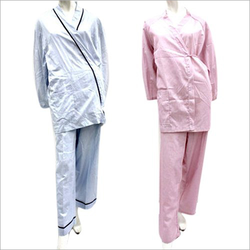 Light Blue And Pink Hospital Cotton Patient Apparel
