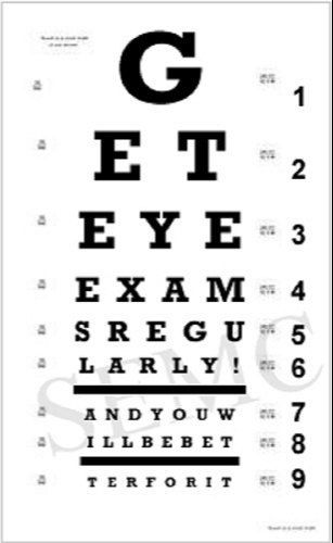 Regular Eye Charts Color Code: White