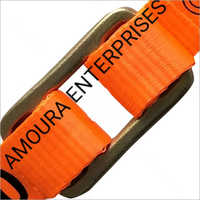 Woven Lashing Buckle - Orange, 16-50mm Size, 50mm Width, 100m Length | Forged Buckle With 50000 Tonne Lifting Capacity For Container Packaging