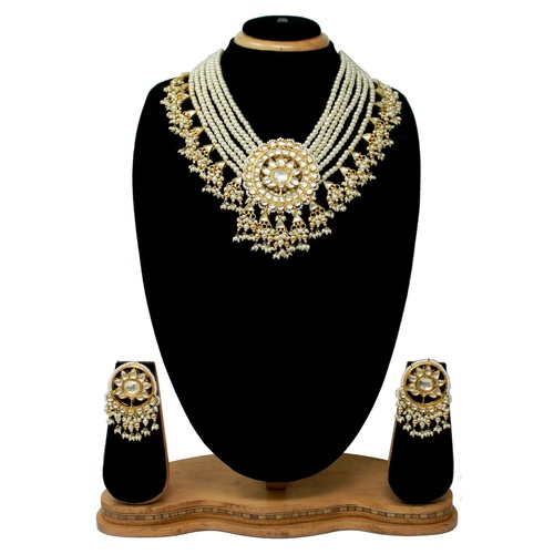 Gold Plated Kundan Necklace Set