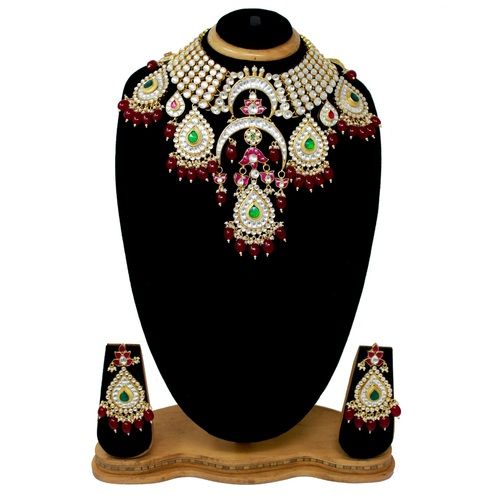 Gold Plated Kundan Necklace Set