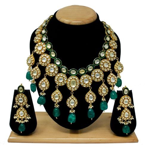 Gold Plated Kundan Necklace Set