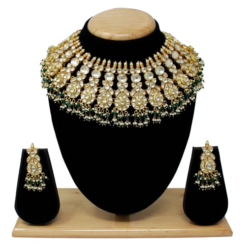 Gold Plated Kundan Necklace Set By ALEX JEWELLERY PVT LTD