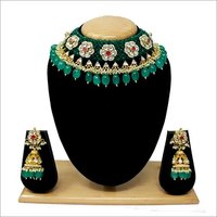 Gold Plated Kundan Necklace Set