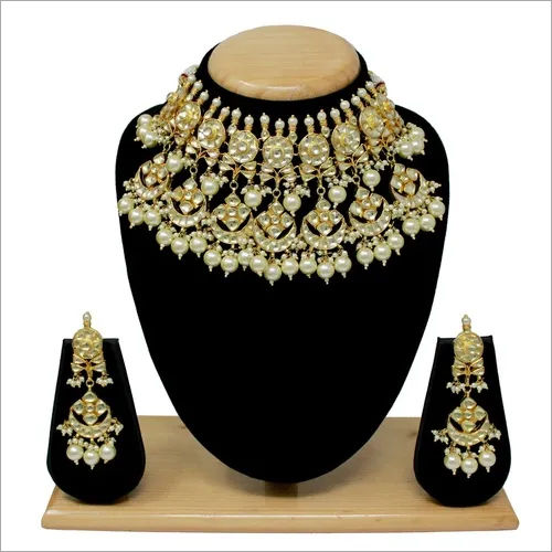 Gold Plated Kundan Necklace Set