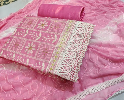 Chanderi silk dress material