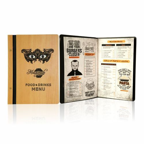 Wooden Restaurant Menu