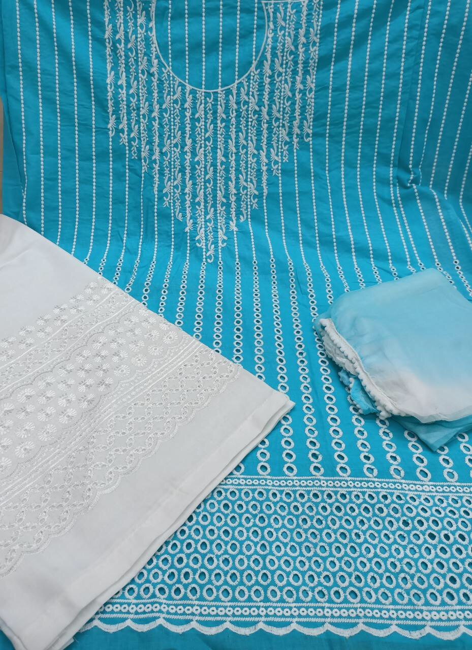 Heavy chikan work dress