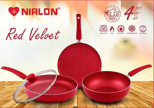 Nirlon Red Velvet Cookware Gift Set