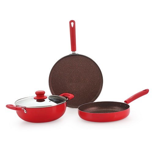 Nirlon Red Stone Cookware Gift Set