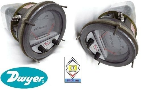 Dwyer A3300-20MM Photohelic Pressure Switch Gauge Range 10-0-10 mm w.c.