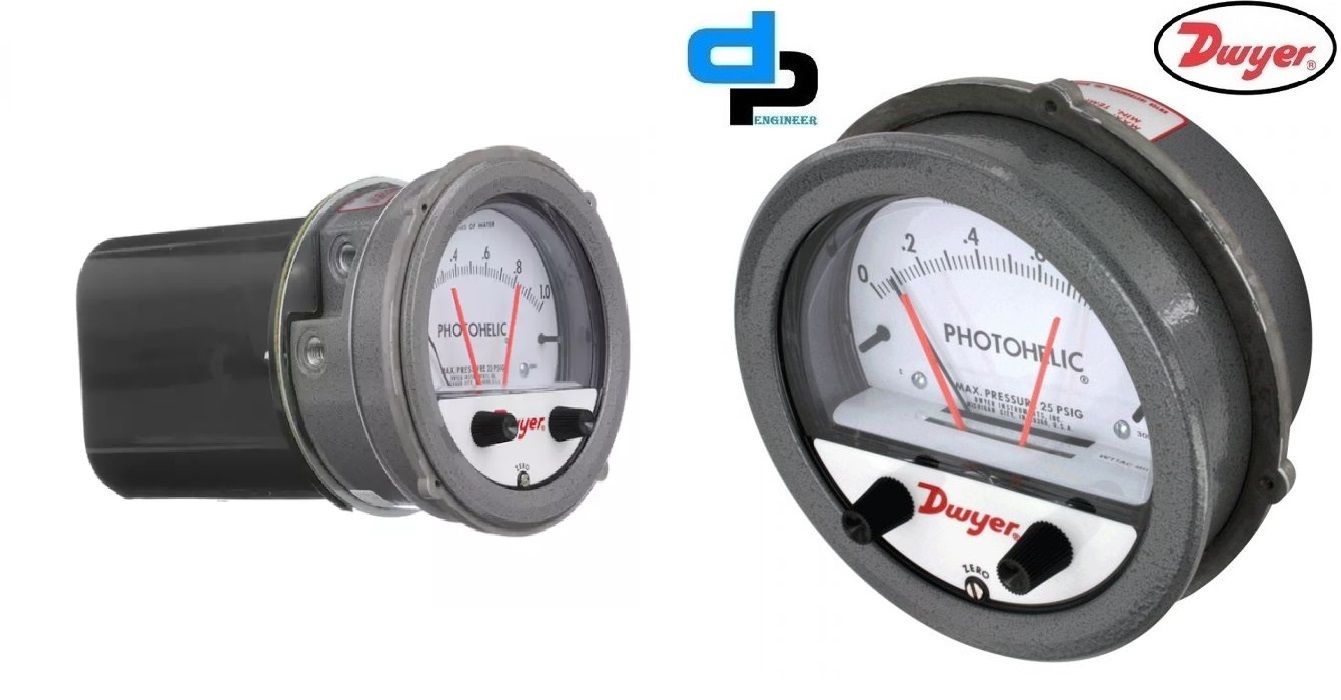 Dwyer A3040 Photohelic Pressure Switch Gauge