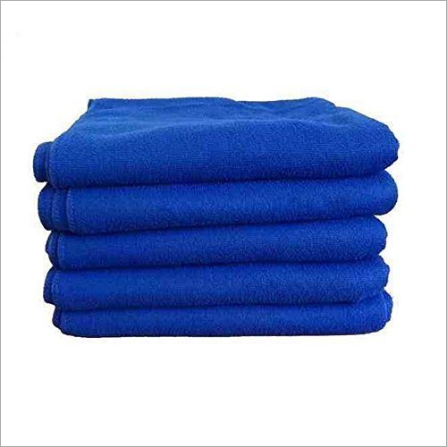 Plain Blue Terry Towel - 100% Cotton, 27x54 Inch, Rectangle Shape | Quick Dry, Ideal for Home and Hotel Use for All Age Groups