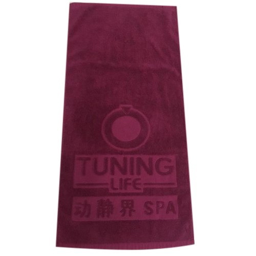 Jacquard Spa Terry Towel - 100% Cotton, 27x54 Inch, Maroon | Quick Dry, Customized Size & Color, Ideal for Home & Hotel Use
