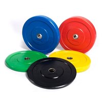 Rubber Bumper Weight Lifting Plates - High Grade Solid Virgin Rubber, Olympic Weight Plates For Home & Gym Use | Colour-coded, Reinforced Steel Sleeve, Tested To 15,000 Drops