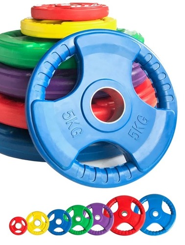 Rubber Coated Plates 3 Cut Colored
