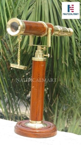 Brass Telescope Galileo Table top Wooden Nautical Telescope