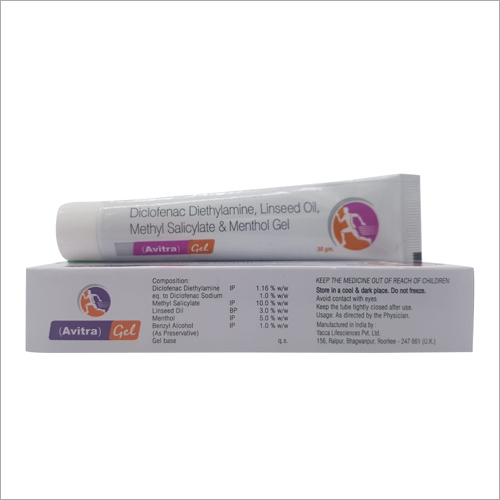 Diclofenac Diethylamine Linseed Oil Methyl Salicylate And Menthol Gel