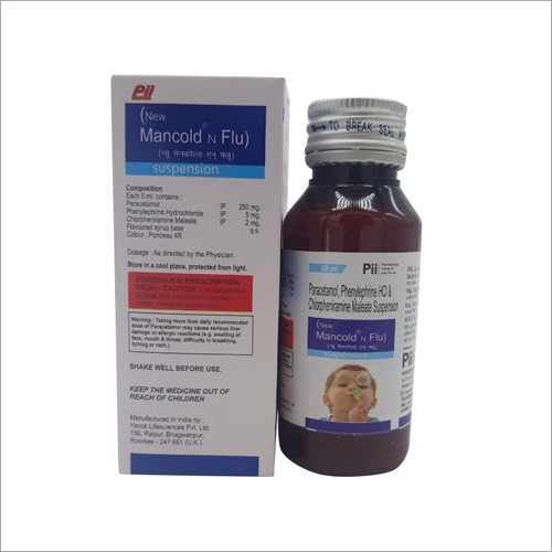 Paracetamol Phenylephrine HCl And Cholopheniramine Maleate Suspension