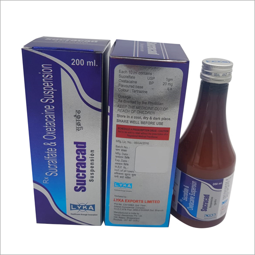 200 ML Sucralfate And Oxetacaine Suspension