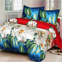 Cotton Floral Printed 3d Bedsheet - 100% Cotton, Double Bed Size, Multicolor Floral Print | Set Of 2, Machine Washable, Box Packaging