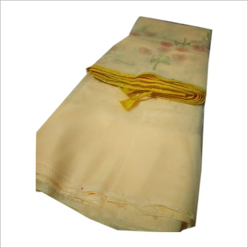 Light Yellow Printed Mosquito Bed Net - Poly Cotton, 5L x 7W Feet | Washable, Tear Resistant, Smooth Texture, Multi-Size Compatibility