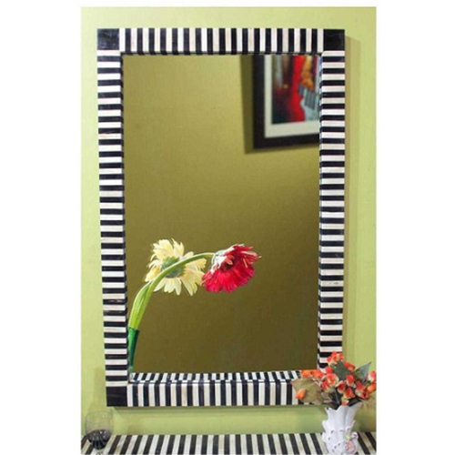 Herringbone Inlay Mirror Frame