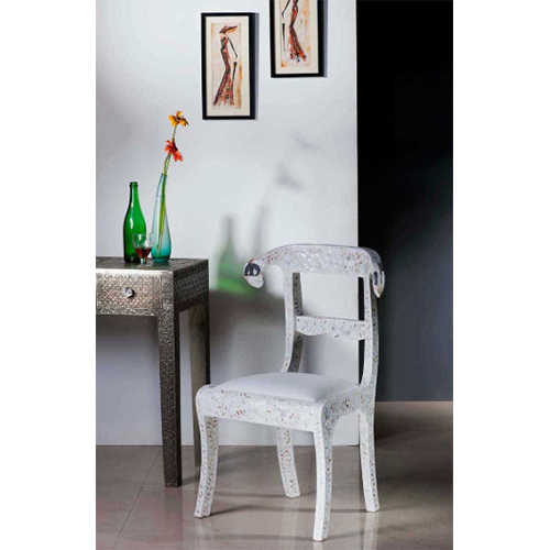 White Mother of Pearl Inlay Chair (SET of 2 Chairs)