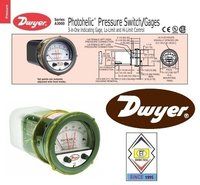 Dwyer A3301 Photohelic Pressure Switch Gauge Range .5-0-.5 Inch w.c.