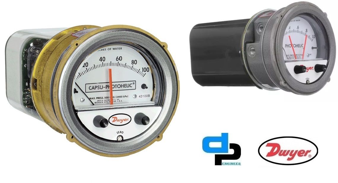 Dwyer A3300-250PA Photohelic Pressure Switch Gauge