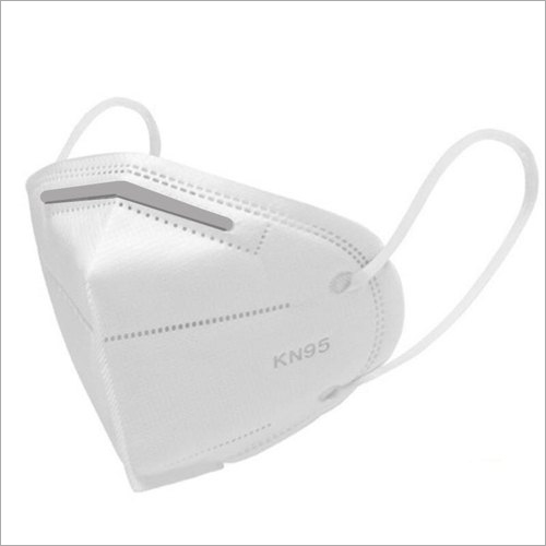 KN95 Face Mask - Polyester Material, 3 Layer Design | Breathable, Non-Bulky, Ear Loop Securing, White Color, Air Pollution Protection