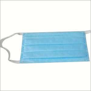 3 Ply Face Mask - Non Woven, Sizes S-M-L, Sky Blue | Lightweight, Disposable, Moisture Absorbent, Ear Loop Securing Method