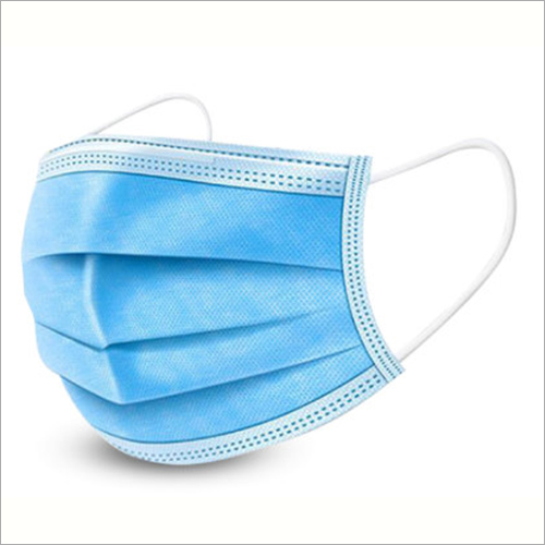 3 Ply Surgical Mask - Non Woven Material, Rectangle Shape, Sky Blue Color | Disposable Face Mask, Not Sterilized, Not Waterproof