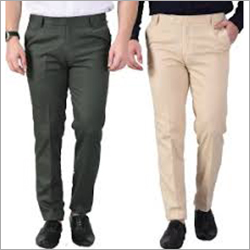 Mens Plain Trouser - Cotton Blend, Waist Size 28-36, Black, Cream | Zipper Fly, Double Pockets, Quick Dry, No Fade, Washable, All Season