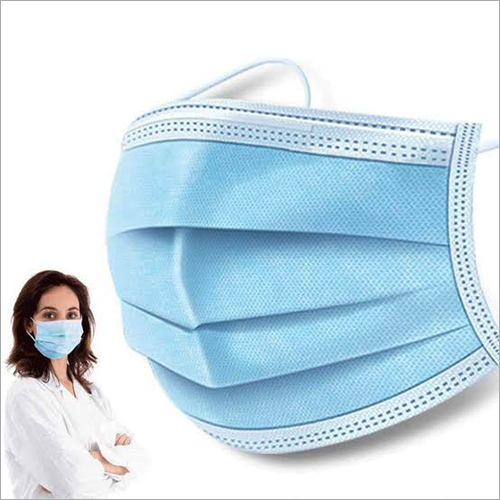 3 Ply Face Mask - Non Woven Material Available in Various Sizes Sky Blue Color | Disposable and Rigorously Tested for Quality