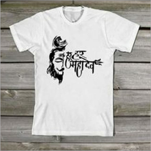 Mens Half Sleeve T-Shirt - Breathable Cotton Blend, Size: S, M, L, XL | O-Neck, White-Black Printed Design, Short Sleeves for Comfort