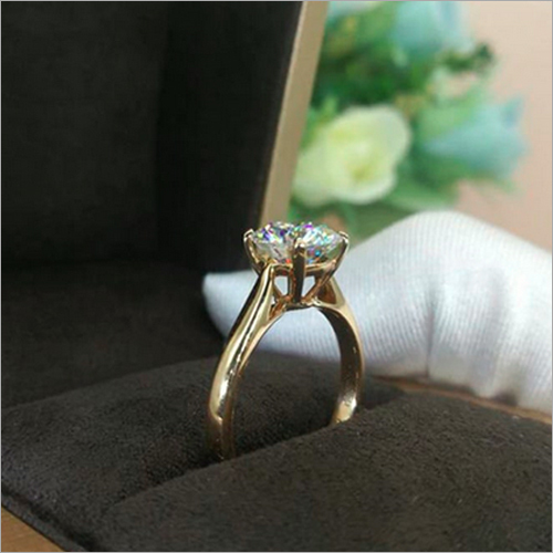 9mm Round Cut Simulated Diamond Solitaire Engagement Ring 925 Sterling Silver Ring