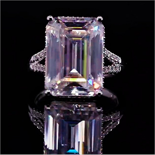 12X10Mm Emerald Cut Simulated Diamond Hidden Halo Engagement Sterling Silver Ring Gender: Women