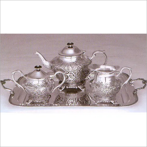 Silver Plated Tea Set By INDIAN CRAFTS INC