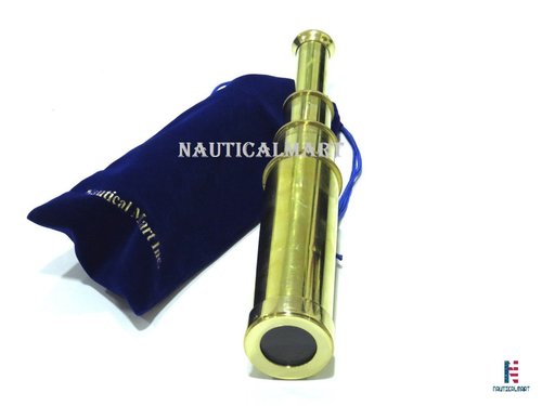 Nautical Handheld Pirate Full Brass Telescope 14 Inches Long