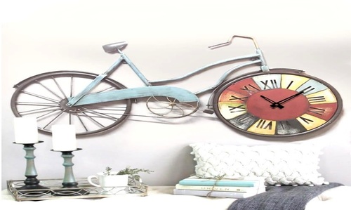 Blue Cycle with Clock