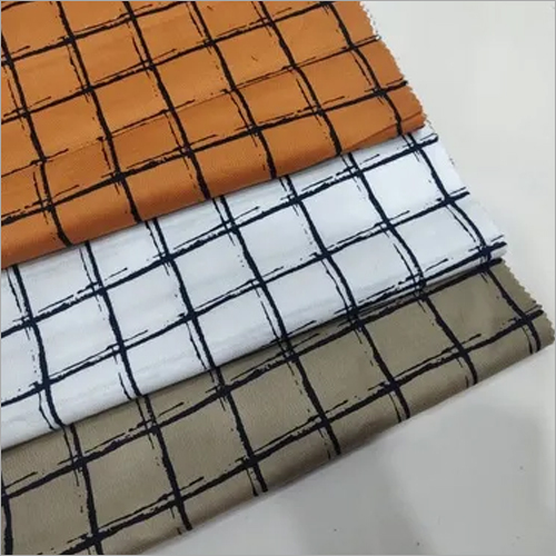 Checks printed fabric