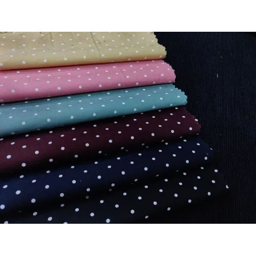CAVALRY DOTTED PRINTS FABRICS - 100% Cotton Fabric for Garment, Dobby Texture with Stylish Printed Design