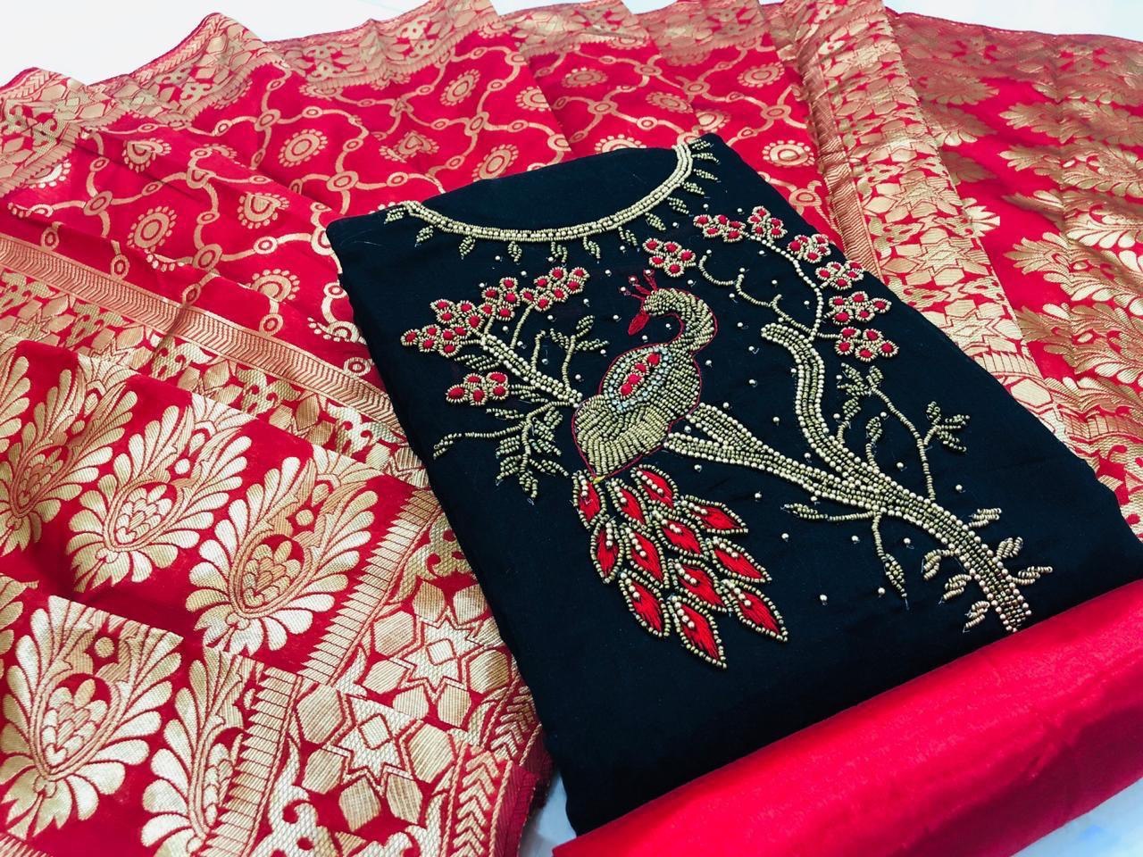 Silk handwork dress